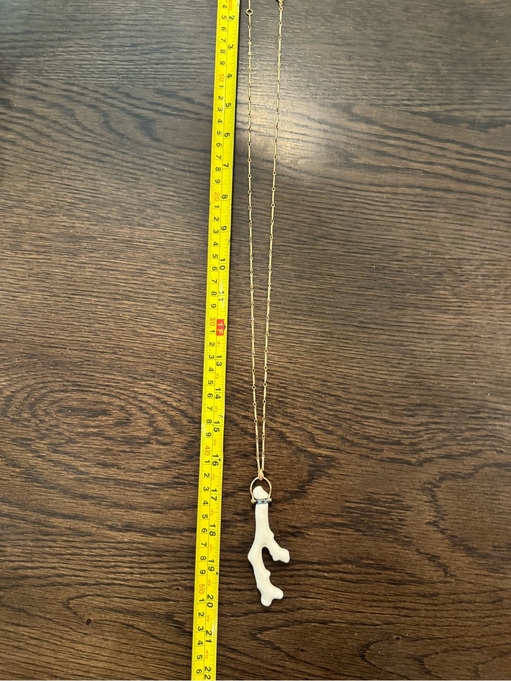 Stella & Dot Cameron Enameled White Coral Branch Long Necklace Adjustable - Picture 3 of 8